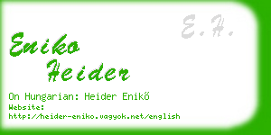 eniko heider business card